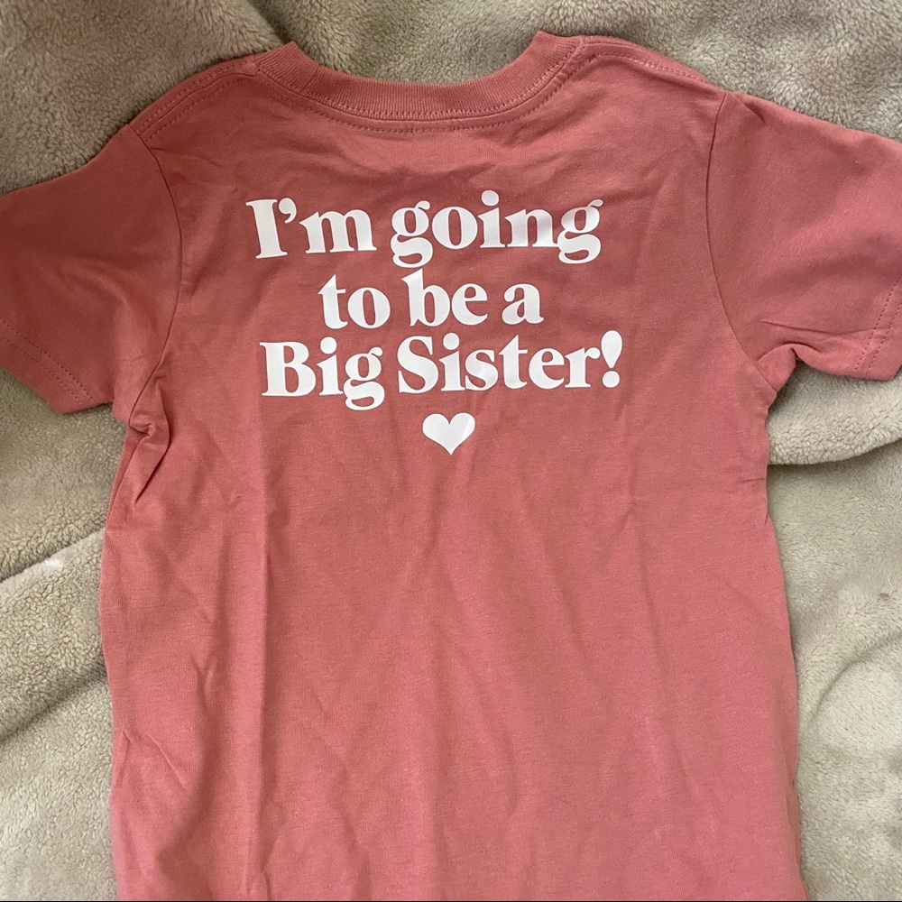 Baby Announcement Big Sister T Shirt - Picture 3 of 5